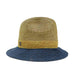 Lurex Fedora with Contrast Color Brim - John Callanan Fedora Hat Callanan Hats cr334nv Navy Medium (57 cm) 