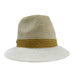 Lurex Fedora with Contrast Color Brim - John Callanan Fedora Hat Callanan Hats cr335wh White Medium (57 cm) 