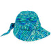 Lycra® Performance Water Bubbles Facesaver Cap - Sun 'N' Sand Hats Cap Sun N Sand Hats HH2484B Blue-Green M/L (58.5 cm) 