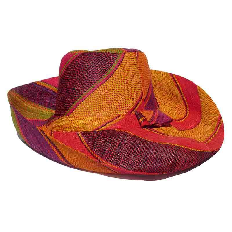 Madagascar Raffia Large Brim Multicolor Beach Hat Kettle Brim Hat Madagascar Raffia Hats    