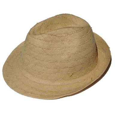 Madagascar Frayed Braid Natural Raffia Fedora Hats, Fedora Hat - SetarTrading Hats 