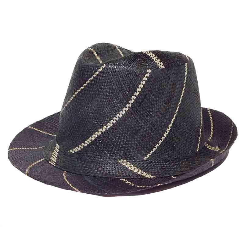 Madagascar Raffia Pinstripe Fedora Hat — SetarTrading Hats