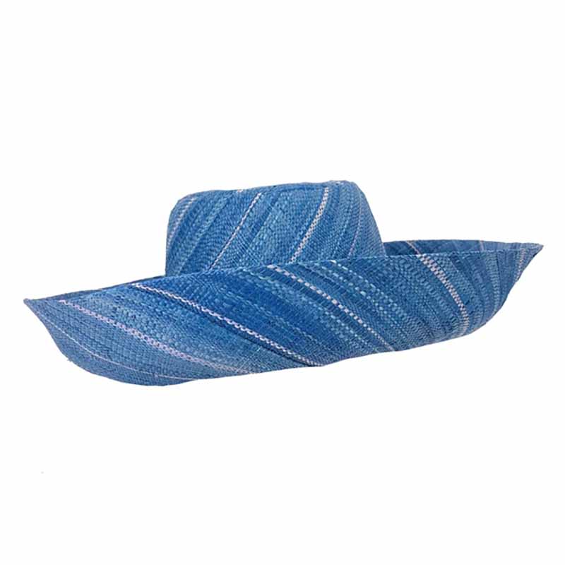 Madagascar Raffia Large Brim Pinstripe Beach Hat  display picture 2