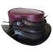 Marlow Leather Steampunk Top Hat with Dragonfly Malfoy Band Top Hat Head'N'Home Hats    