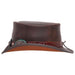 Marlow Leather Top with Bronze Concho, Brown - Steampunk Hatter, Top Hat - SetarTrading Hats 