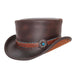 Marlow Larkspur Leather Top, Brown - Steampunk Hatter Top Hat Head'N'Home Hats MWmarlowBS Brown Small 