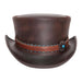 Marlow Larkspur Leather Top, Brown - Steampunk Hatter, Top Hat - SetarTrading Hats 