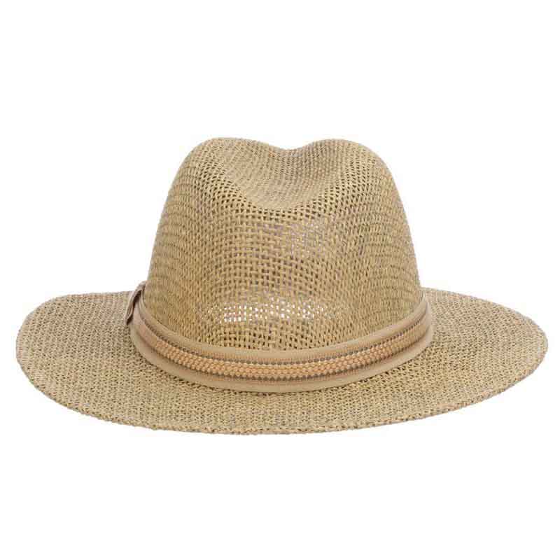 Matte Toyo Safari Hat with Ribbon Band Overlay - Scala Hats for Men Safari Hat Scala Hats    