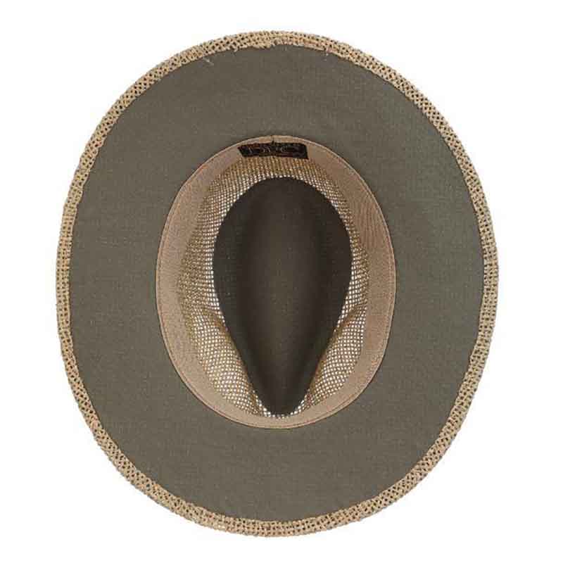 Matte Toyo Safari Hat with Ribbon Band Overlay - Scala Hats for