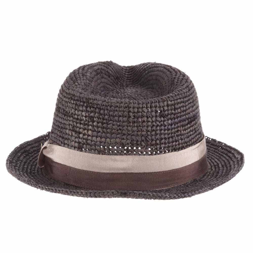 Matteo Crochet Raffia Fedora Hat - Brooklyn Hat Co Fedora Hat Brooklyn Hat