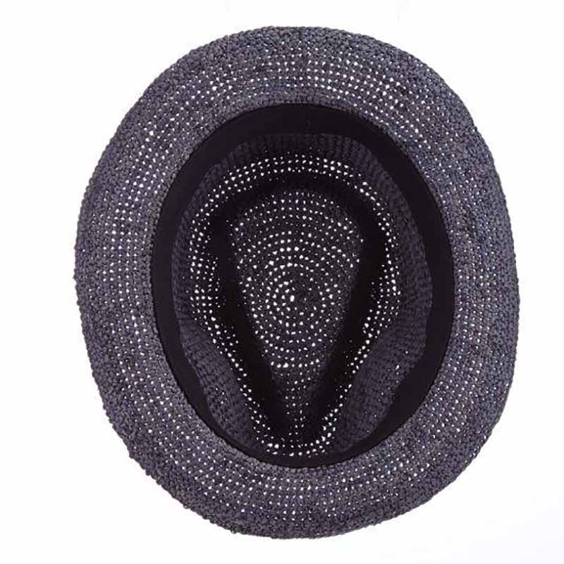 Matteo Crochet Raffia Fedora Hat - Brooklyn Hat Co Fedora Hat Brooklyn Hat