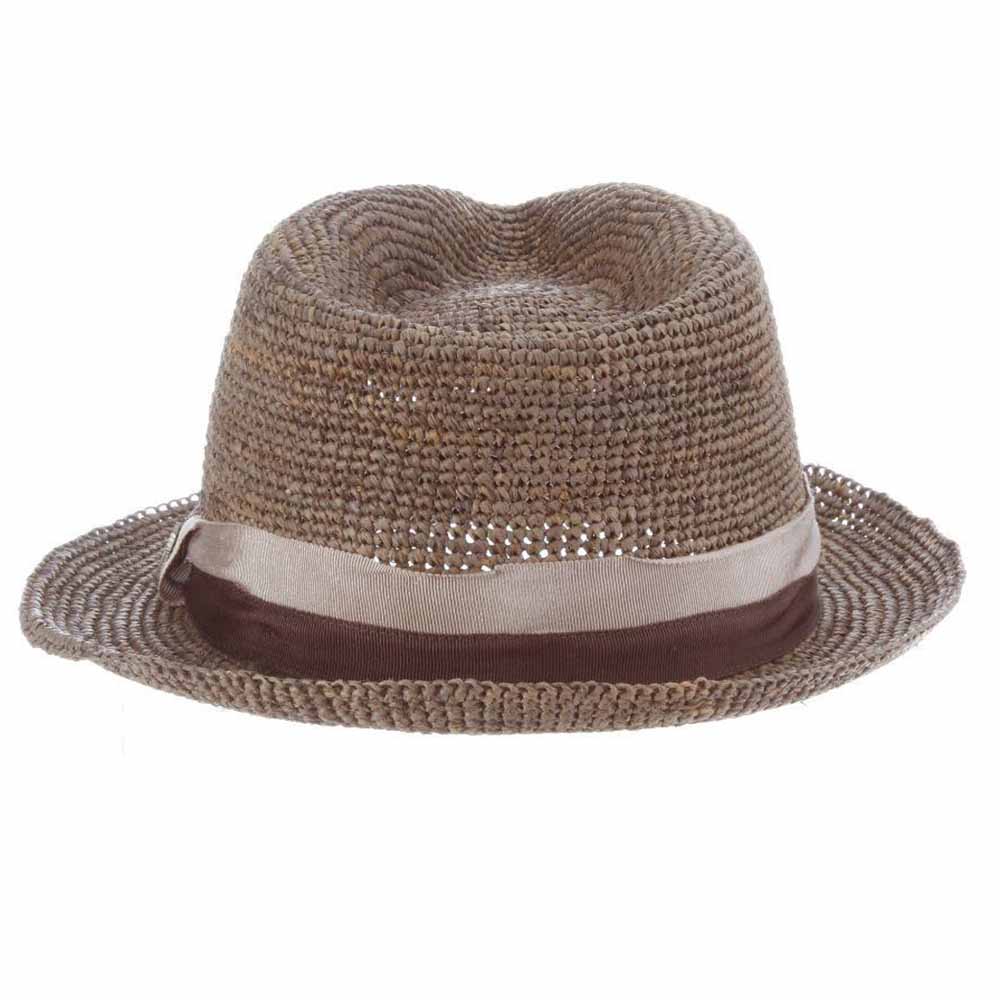 Matteo Crochet Raffia Fedora Hat - Brooklyn Hat Co — SetarTrading Hats