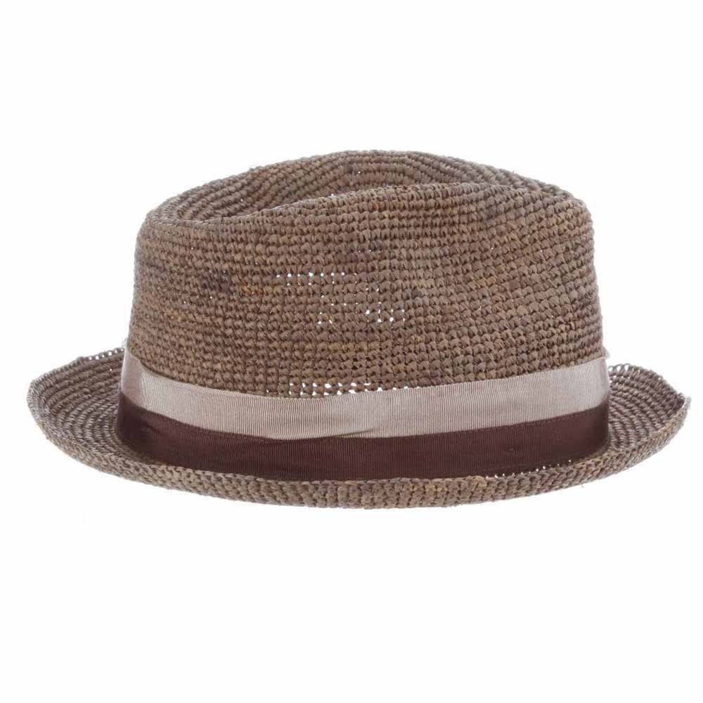 Matteo Crochet Raffia Fedora Hat - Brooklyn Hat Co Fedora Hat Brooklyn Hat