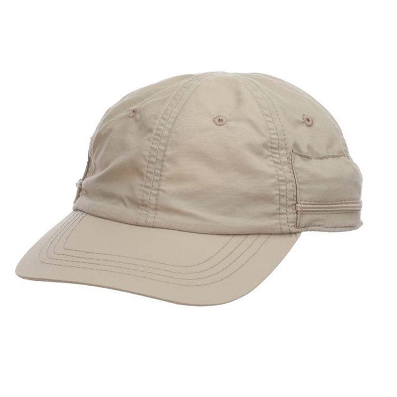 Supplex® Nylon Baseball Cap with Global — Hats Sun -DPC SetarTrading Shield Away Hats Fold