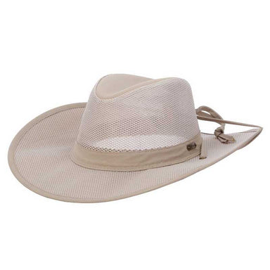 No Fly Zone Mesh Brim Safari Hat - Stetson Hats Safari Hat Stetson Hats stc198khm Khaki M (22 3/5") 