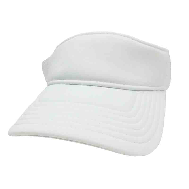 Soft Mesh Side Golf Sun Visor for Men - DPC Global Trends Visor Cap Dorfman Hat Co. v247wh White  
