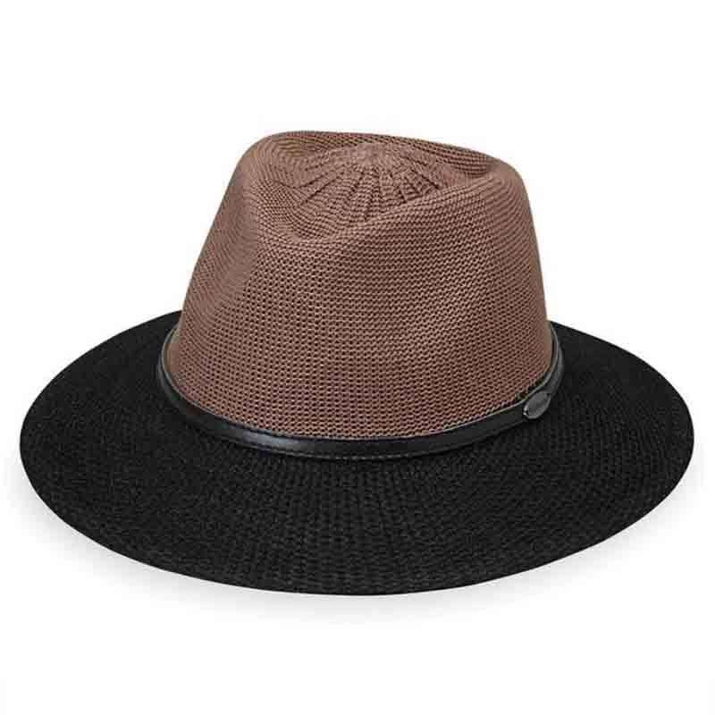 Monroe Two Tone Fedora - Wallaroo Hats Safari Hat Wallaroo Hats MONRMB Mocha/Black  