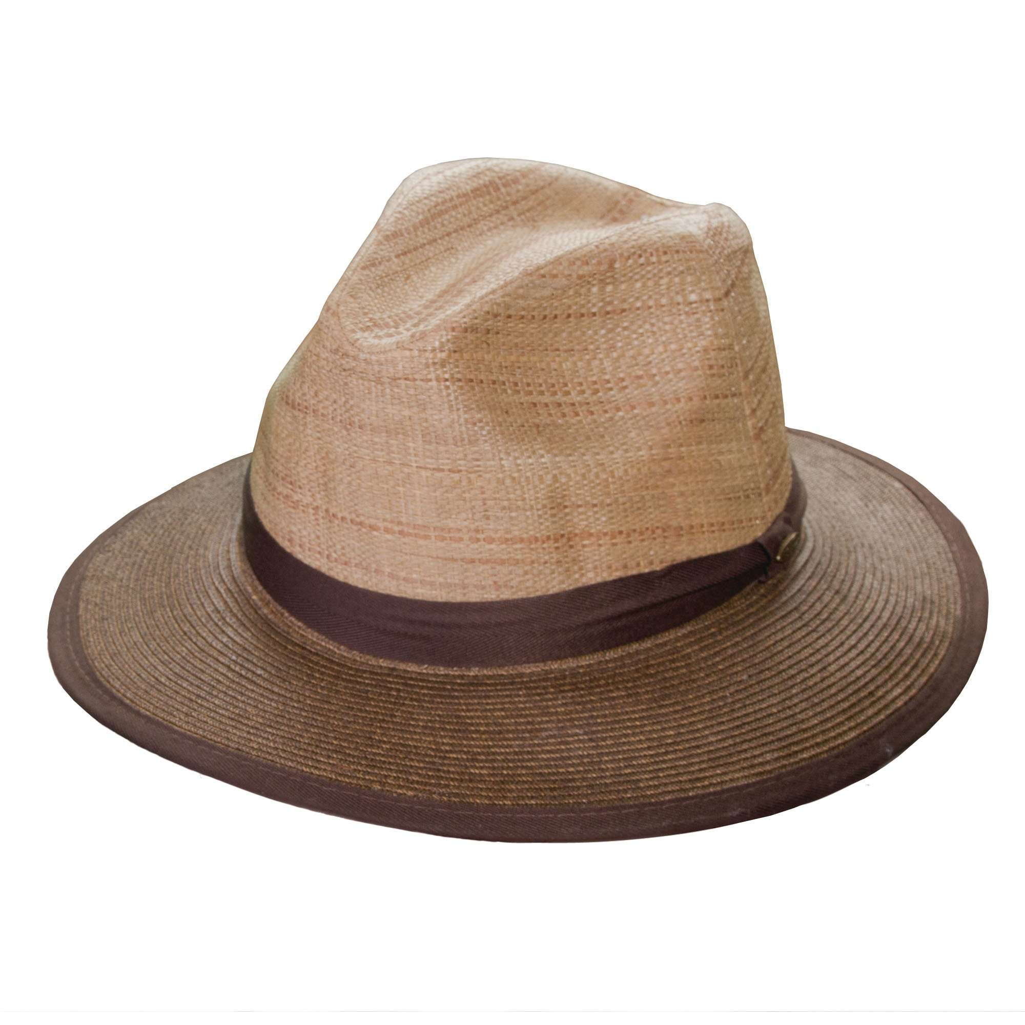 Two Tone Raffia Safari Hat - Scala Hats for Men Safari Hat Scala Hats MSms282M Natural M 