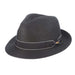 Microbraid Fedora Hat with Black Stitched Band - Scala Hats for Men Fedora Hat Scala Hats MS397-BLK2 Black Small/Medium (56-57 cm) 