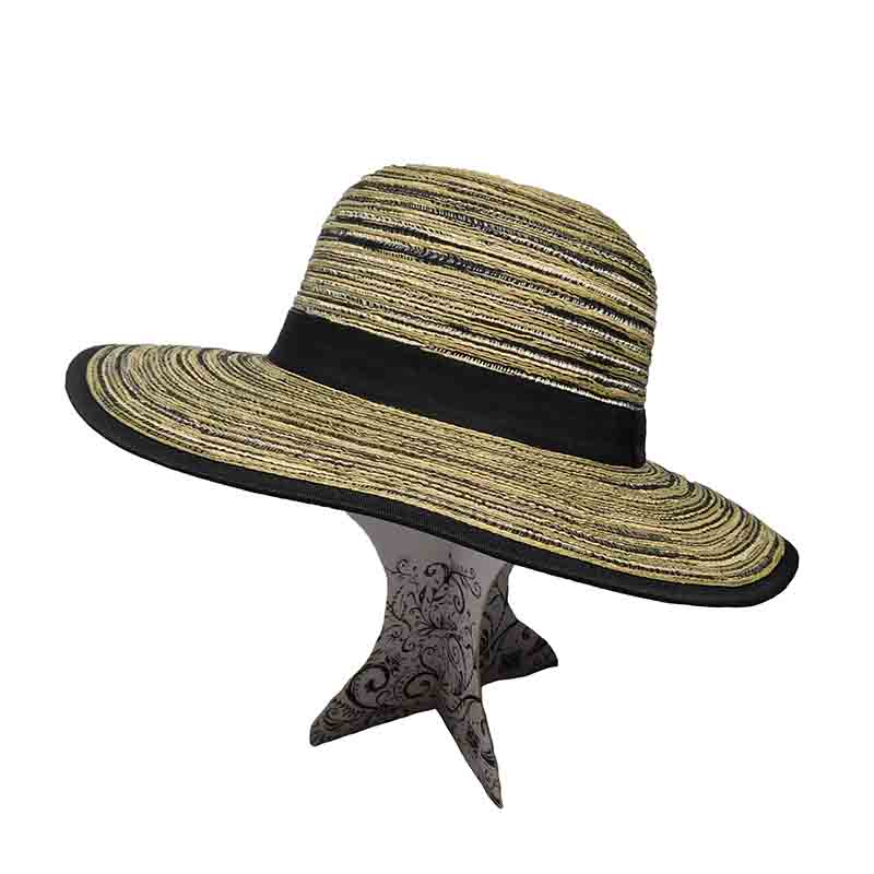 Multitone Polybraid Sun Hat - Milani Hats Wide Brim Sun Hat Milani Hats    