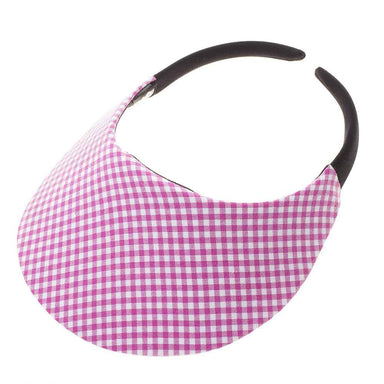 No Headache® Midsize Clip On Gingham Print Sun Visor Visor Cap No Headache PFCM-CHK4 Pink  