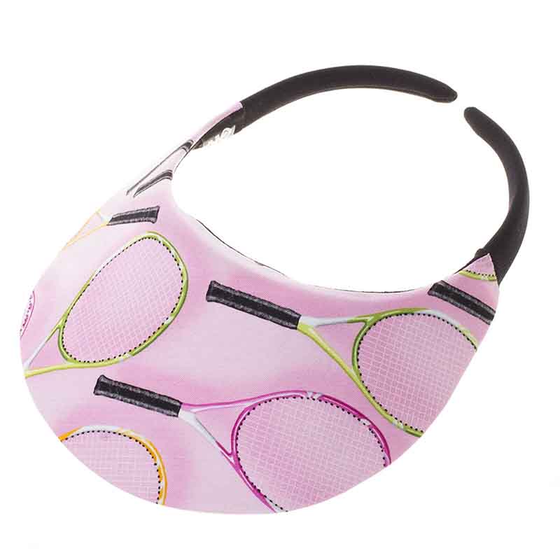 No Headache® Midsize Clip On Sun Visor - Pink Tennis Racquets Visor Cap No Headache PFCM-TEN1 Pink  