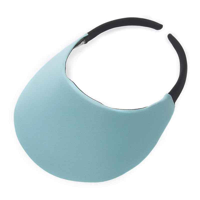 No Headache® Round Clip On Sun Visor in Solid Colors Visor Cap No Headache NFCM-LTB Light Blue  
