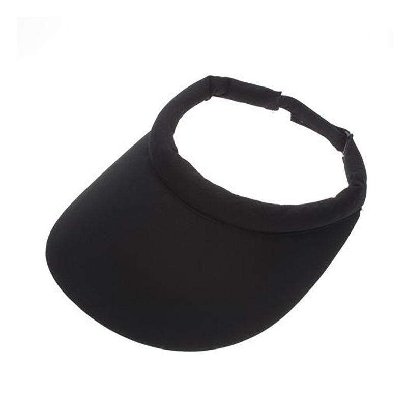 No Headache® Club Sun Visor with Rolled Comfort Band Visor Cap No Headache SCLB-CBK Black  