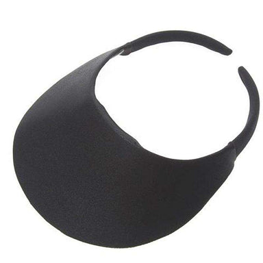 No Headache® Round Brim Clip On Shimmer Fabric Sun Visor Visor Cap No Headache PFCM-SHM3 Black  