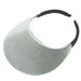 No Headache® Round Brim Clip On Shimmer Fabric Sun Visor Visor Cap No Headache PFCM-SHM2 Silver  