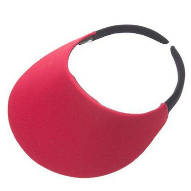 No Headache® Round Clip On Sun Visor in Solid Colors Visor Cap No Headache NFCM-RED Red  