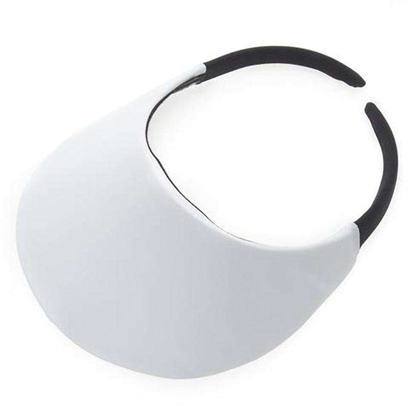 No Headache® Round Clip On Sun Visor in Solid Colors Visor Cap No Headache NFCM-WHT White  
