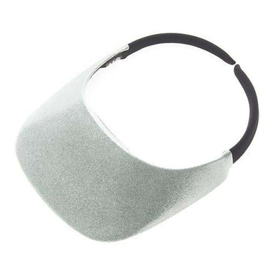 No Headache® Original Square Brim Clip On Sun Visor in Shimmer Fabric Visor Cap No Headache PFC-SHM2 Silver  