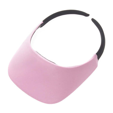 No Headache® Original Square Brim Clip On Sun Visor in Solid Colors Visor Cap No Headache NFC-PNK Pink  