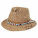 Ojai Raffia Straw Fedora Hat - Brooklyn Hat Co Fedora Hat Brooklyn Hat BKN1573 Tan M (57 cm) 