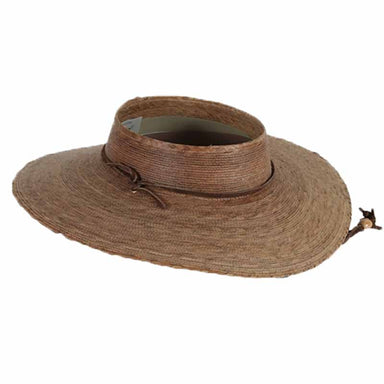 Open Crown Burnt Palm Leaf Sun Visor Hat - Tula Hats, Visor Cap - SetarTrading Hats 