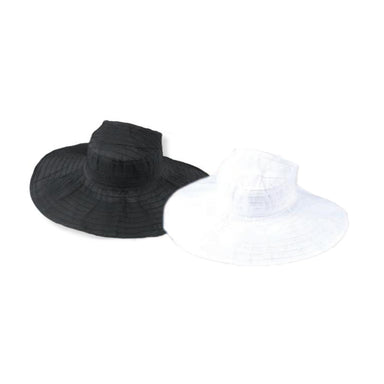 Open Crown Ponytail Roll Up Sun Visor Hat - Jeanne Simmons Hats, Facesaver Hat - SetarTrading Hats 