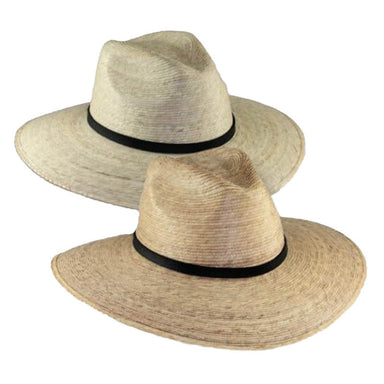 Large Brim Palm Leaf Safari Hat, M to 2XL - JSA Safari Hat Jeanne Simmons Accessories js6664litexl Natural Palm XL (61 cm)