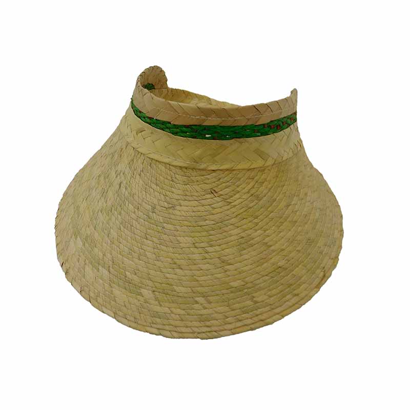 Petite Palm Straw Wide Brim Sun Visor Texas Gold Hats