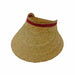 Petite Palm Straw Wide Brim Sun Visor - Texas Gold Hats Visor Cap Texas Gold Hats jr7316r Red  