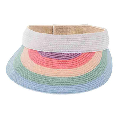 Rainbow Stripe Sun Visor Visor Cap Boardwalk Style Hats da1787PS Pastel  