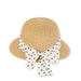 Petite Asymmetrical Brim Hat with Polka Dot Sash - Sunny Dayz Hat Wide Brim Hat Sun N Sand Hats HKYOS203 Natural Small (54 cm) 