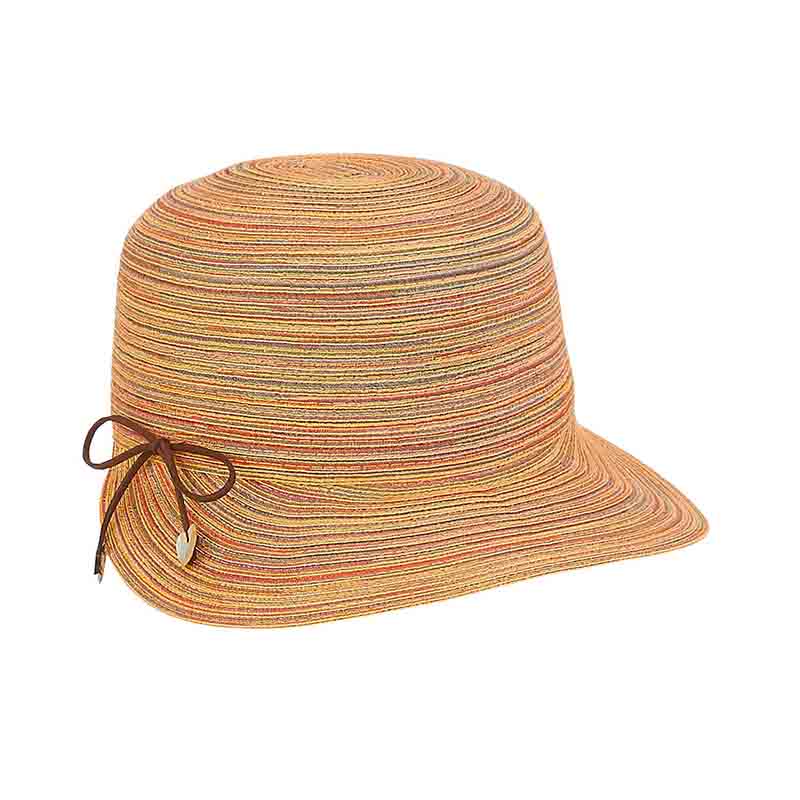 Petite Polybraid Brim Cap with Metallic Thread - Sunny Dayz™ Cap Sun N Sand Hats HK276B Sunset Small (55 cm) 