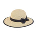 Petite Straw Sun Hat with Ribbon Bow - Sunny Dayz™ Wide Brim Sun Hat Sun N Sand Hats HK220 Natural Small (54 cm) 