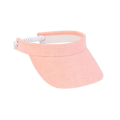 Petite Cotton Sun Visor with Coil Lace Closure - Sunny Dayz™ Visor Cap Sun N Sand Hats HK274A Pink  