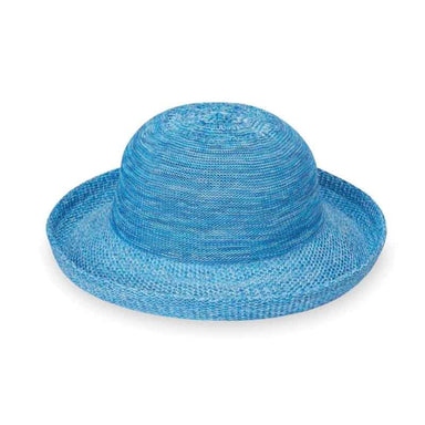 Women's Small Upturned Brim Straw Hat with Ribbon - Peter Beaton 58 cm
