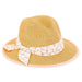 Petite Straw Safari Hat with Cotton Band - Sunny Dayz™ Safari Hat Sun N Sand Hats HK293A Flamingo Small (54 cm) 