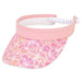 Petite Sun Visor with Coil Closure Pink Hibiscus - Sunny Dayz™ Visor Cap Sun N Sand Hats HK339 Pink XS / S (52-54 cm) 