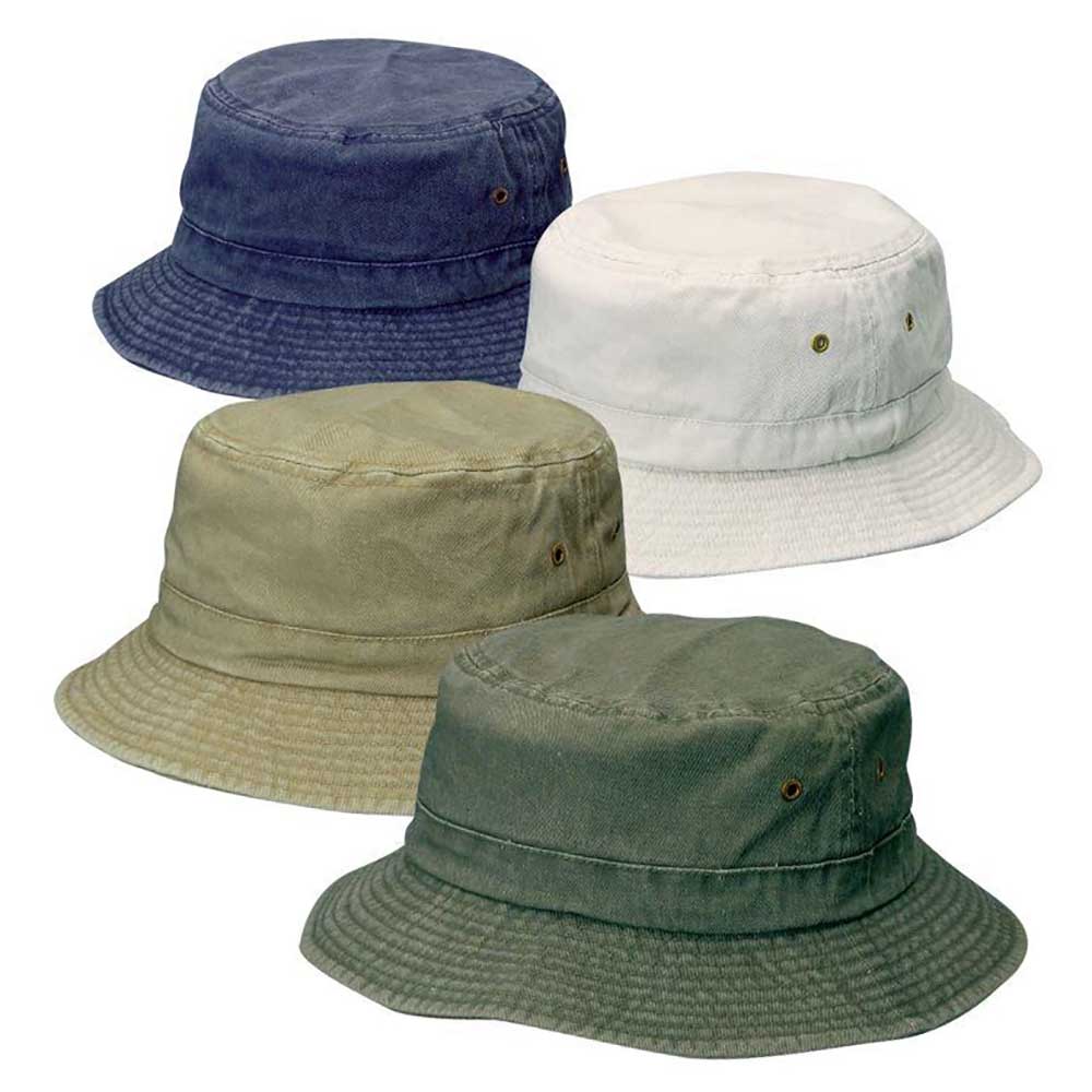 Small Heads Pigment Dyed Garment Washed Twill Bucket Hat - DPC Bucket Hat Dorfman Hat Co.    