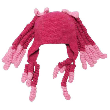 Peruvian Hand Knit Pigtail Beanie Hat Trapper Hat Peruvian Trading Co